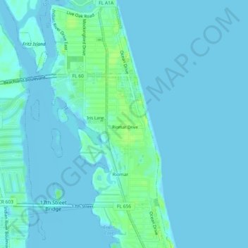 Carte topographique Riomar, altitude, relief