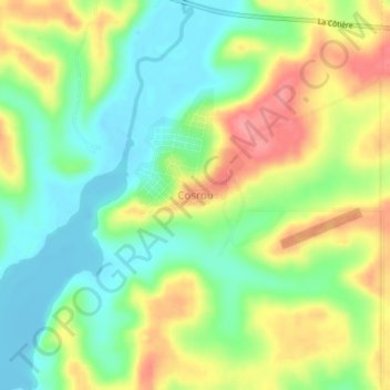 Carte topographique Cosrou, altitude, relief