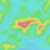 Carte topographique Montagne Cariacou, altitude, relief