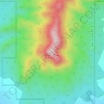 Carte topographique Drum Peak, altitude, relief
