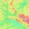 Carte topographique Landkreis Cham, altitude, relief