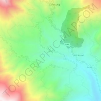 Carte topographique Gall, altitude, relief