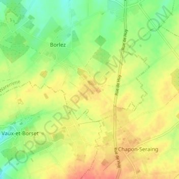 Carte topographique Aineffe, altitude, relief
