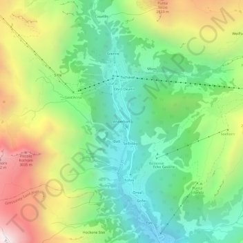 Carte topographique Anderbatt, altitude, relief