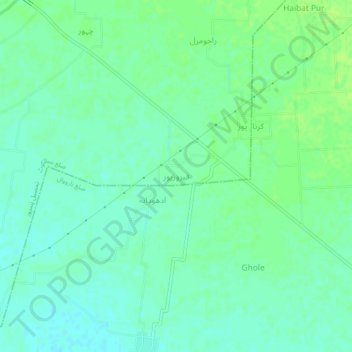 Carte topographique Ferozepur, altitude, relief