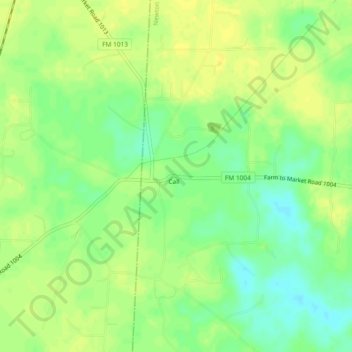 Carte topographique Call, altitude, relief