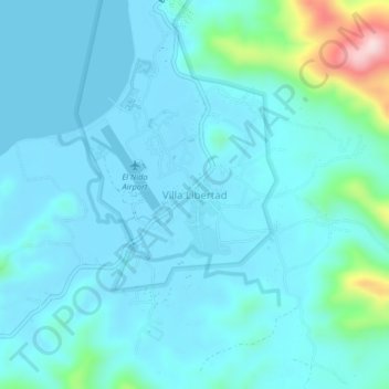 Carte topographique Villa Libertad, altitude, relief