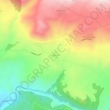 Carte topographique Kaşpınar, altitude, relief