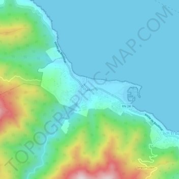 Carte topographique Saket, altitude, relief