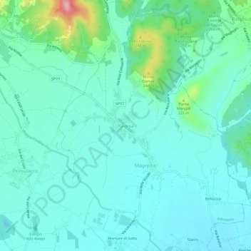 Carte topographique Ravosa, altitude, relief