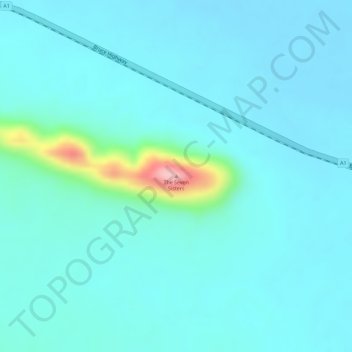 Carte topographique The Seven Sisters, altitude, relief