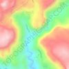 Carte topographique Aguas Termales, altitude, relief