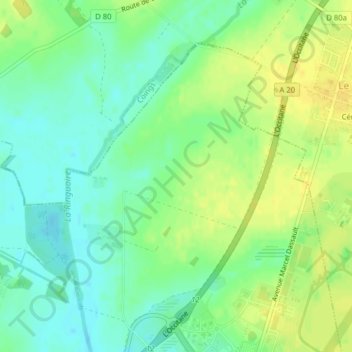 Carte topographique Terres de Fontenay, altitude, relief