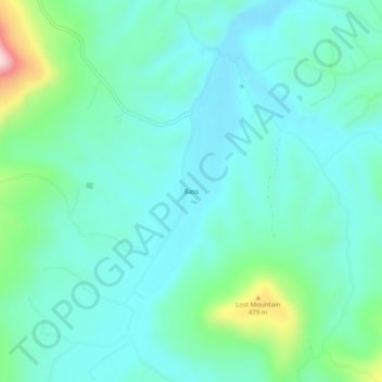 Carte topographique Bass, altitude, relief