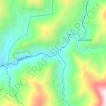 Carte topographique Toche, altitude, relief