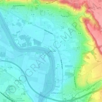 Carte topographique Port Bernalin, altitude, relief
