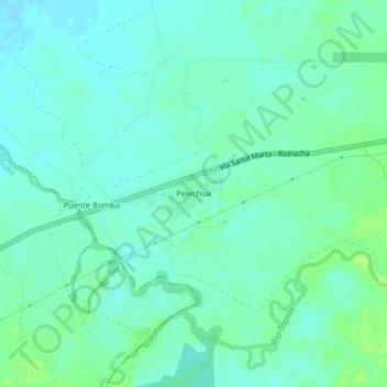 Carte topographique Pelechua, altitude, relief