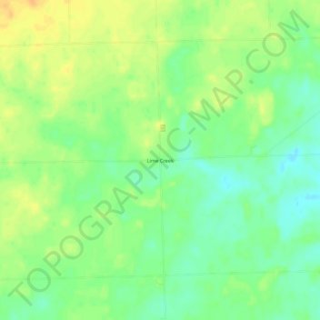 Carte topographique Lime Creek, altitude, relief