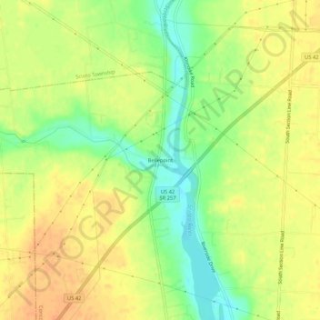 Carte topographique Bellepoint, altitude, relief