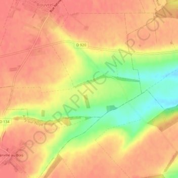 Carte topographique le Mamont, altitude, relief