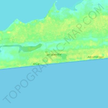 Carte topographique Jacqueville, altitude, relief