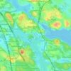 Carte topographique Tivoli, altitude, relief