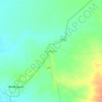 Carte topographique Kavalapur, altitude, relief