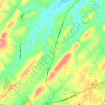 Carte topographique Hale, altitude, relief