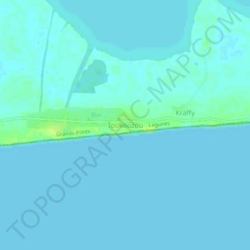 Carte topographique Toukouzou, altitude, relief
