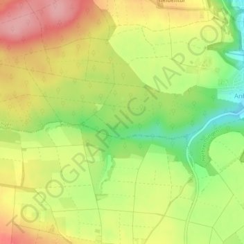 Carte topographique Kießental, altitude, relief