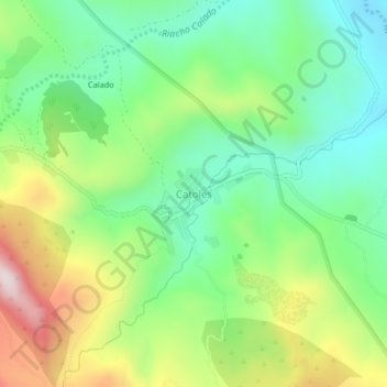 Carte topographique Catolés, altitude, relief
