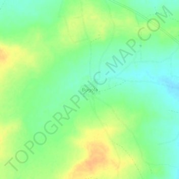Carte topographique Bogola, altitude, relief