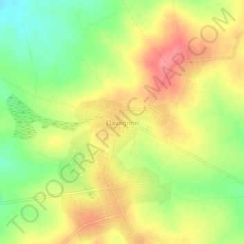 Carte topographique Élavagnon, altitude, relief