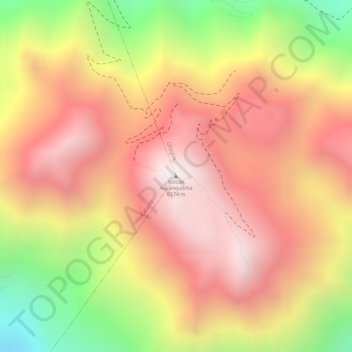 Carte topographique Volcán Aucanquilcha, altitude, relief