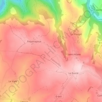 Carte topographique Mon Plaisir, altitude, relief