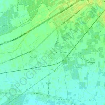 Carte topographique Locara, altitude, relief