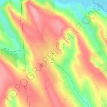Carte topographique Borosoaia, altitude, relief