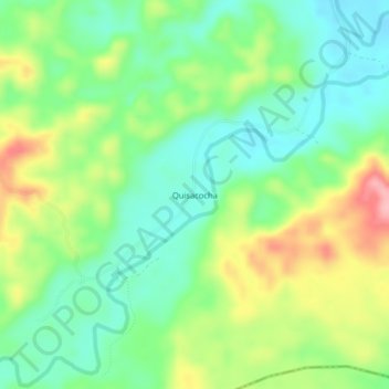 Carte topographique Quisacocha, altitude, relief