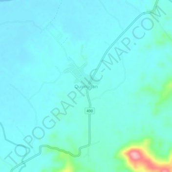 Carte topographique Quinlogan, altitude, relief