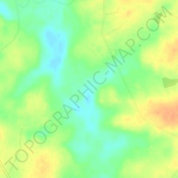 Carte topographique Vallentine Pond Dam D-3767, altitude, relief