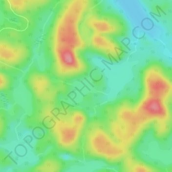 Carte topographique Lac Baron, altitude, relief