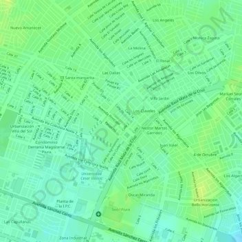 Carte topographique Fb, altitude, relief