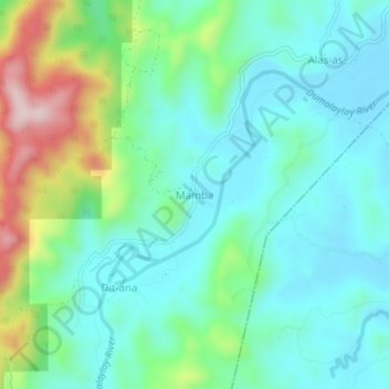 Carte topographique Mamba, altitude, relief