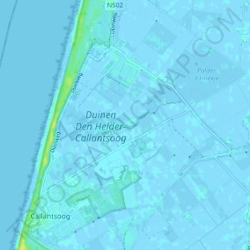 Carte topographique Abbestede, altitude, relief