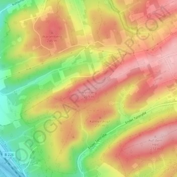 Carte topographique Arenberg, altitude, relief