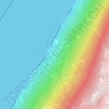 Carte topographique Fasor, altitude, relief