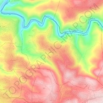 Carte topographique Shehour, altitude, relief