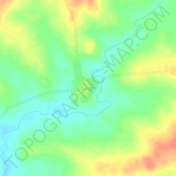 Carte topographique Goubi, altitude, relief