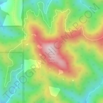 Carte topographique Saddle Camp Butte, altitude, relief