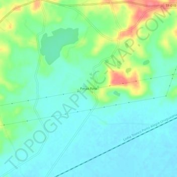 Carte topographique Passo Raso, altitude, relief